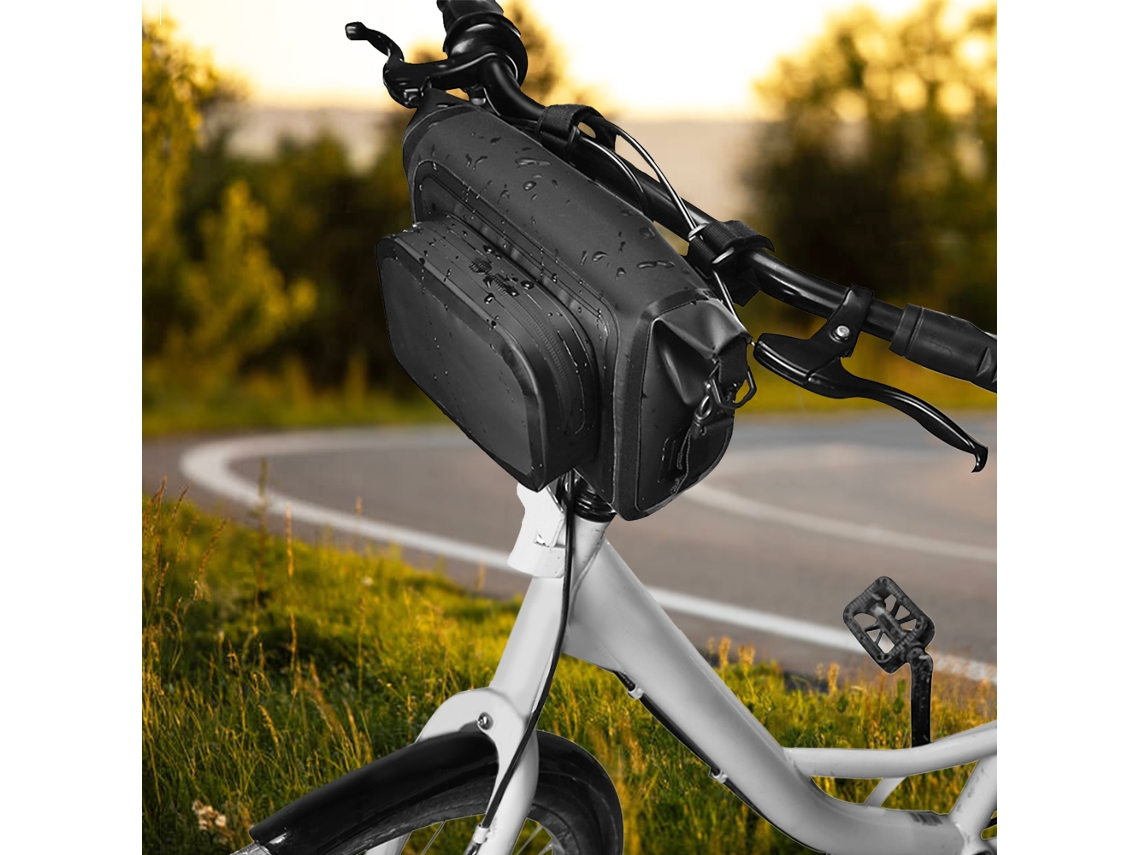 Business bolsa impermeável multifuncional para bicicleta, com suporte para celular, grande capacidade, acessório de ciclismo | S/MARCA