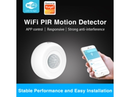 Sensor de movimento PIR Wi-Fi inteligente 2026, com bateria/USB e detecção de luz, ideal para residências, escritórios e shoppings.