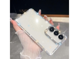 Capa De Celular Antiqueda De Tpu Com Glitter E Strass E 4 Cantos