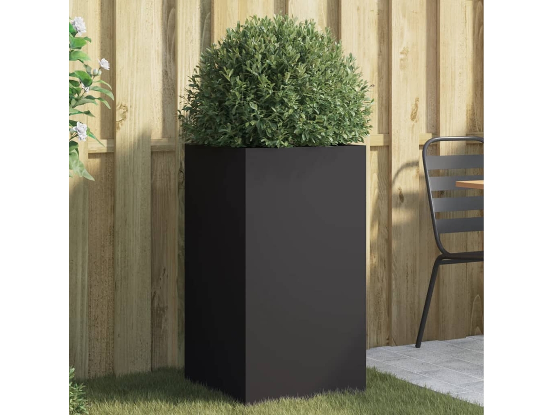 Vaso/floreira 42x38x75 Cm Aã§o Preto Dkd Home Decor