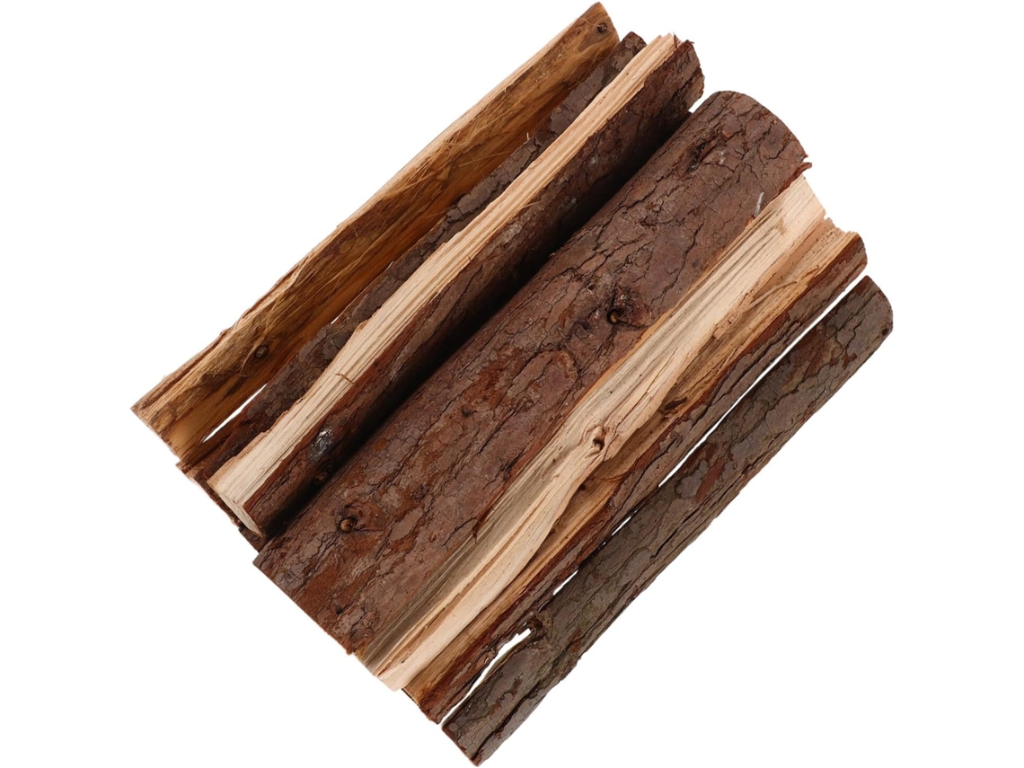 Conjunto De 10 Toras De Madeira Seca Decorativas, Mini Rústicas, Tamanho Cm, Adequadas Para Uso.