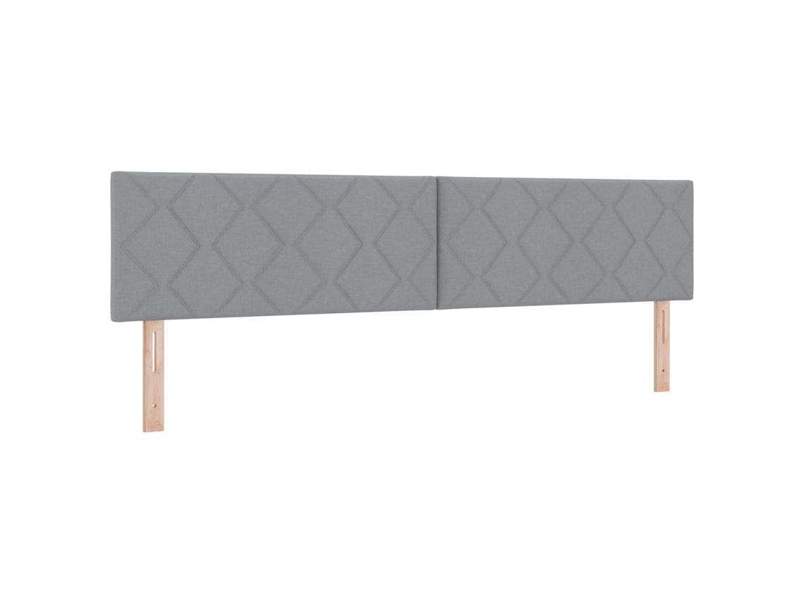 Cabeceira | Painel De Cama Cinzento-claro 200 Cm Tecido