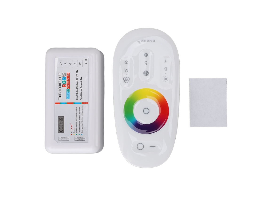 Controlador de Dimmer Led Rgb Sem Fio 2.4ghz Rf Touch para Fitas Led Dc 12‑24v