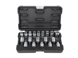 Maletín De Vasos Y Puntas Torx De 1/2 19 Piezas Jbm