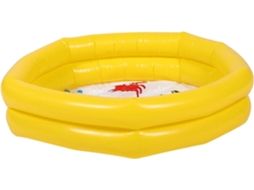 Piscina Inflável Redonda de Pvc para Bebês, Amarela, Ideal Brincadeiras em Ambientes Internos CHABERLU