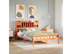 Vidaxl Cama Com Estante Sem Colchão 160x200 Cm Pinho Maciço