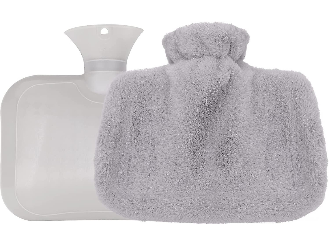Garrafa De Água Quente Com Bolso De Mão Com Capa De Lã Macia, Bolsa De Água Quente De 1,5 L Para Aquecer As Mãos, Terapia Quente / Fria Nostalgia88