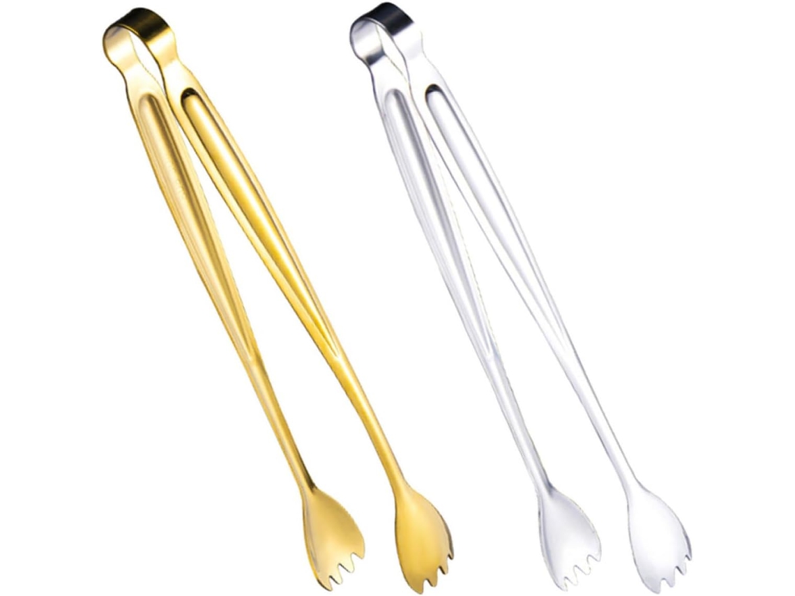 Conjunto De 2 Pinças Para Bife Pretyzoom, Leves E Portáteis, Em Aço Inoxidável, Para Churrasco Design Simples E Compacto