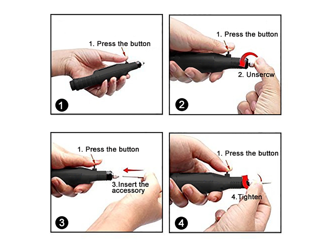 Máquina De Manicure Eléctrica Com 12 Tipos De Brocas De Lixamento E Polimento Para Unhas Preta