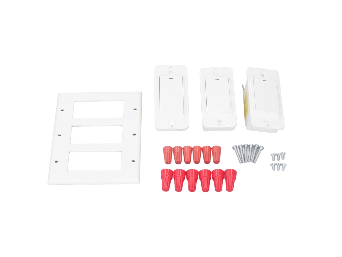 Interruptor Inteligente Wifi De Parede Com Controle Remoto Por Voz 3 Gang Ac100~240v