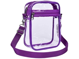 Carregador De Ombro Durável Pvc - Bolsa De Mão Transparente - Correia Ajustável - Espaço Interior Amplo - Multifuncional - Apropriado Para Concertos -