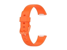 Pulseira De Relógio Lurelia Para Fitbit Luxe Silicone Color Buckle Laranja