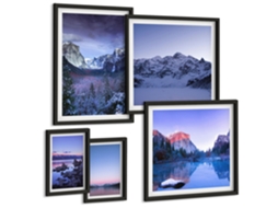 Composição De Quadros Estruturas Com Texturas Minimalistas Moldura Branca Imagens Para Um Quarto Infantil Espelharte (conjunto De 5 Imagens)