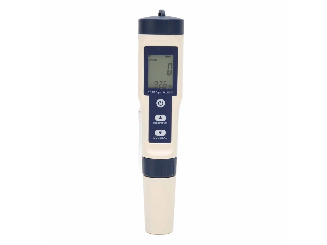Primerox Medidor Digital de Qualidade da Água, pH, TDS, EC, Salinidade e Temperatura, Portátil
