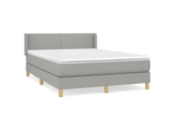 Box Spring Bed, Box Spring Beds Vidaxl Cinzeto Tecido (140 X 200 Cm)
