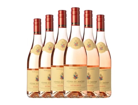Vinho rosé FAMILLE PERRIN Rosé Côtes du Rhône Reserva (0.75 L - 6 Unidades)