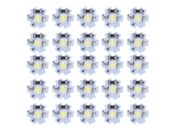 25 peças Chips LED 1W 5V 200lm 10000K Branco Frio para Luminárias DIY | S/MARCA