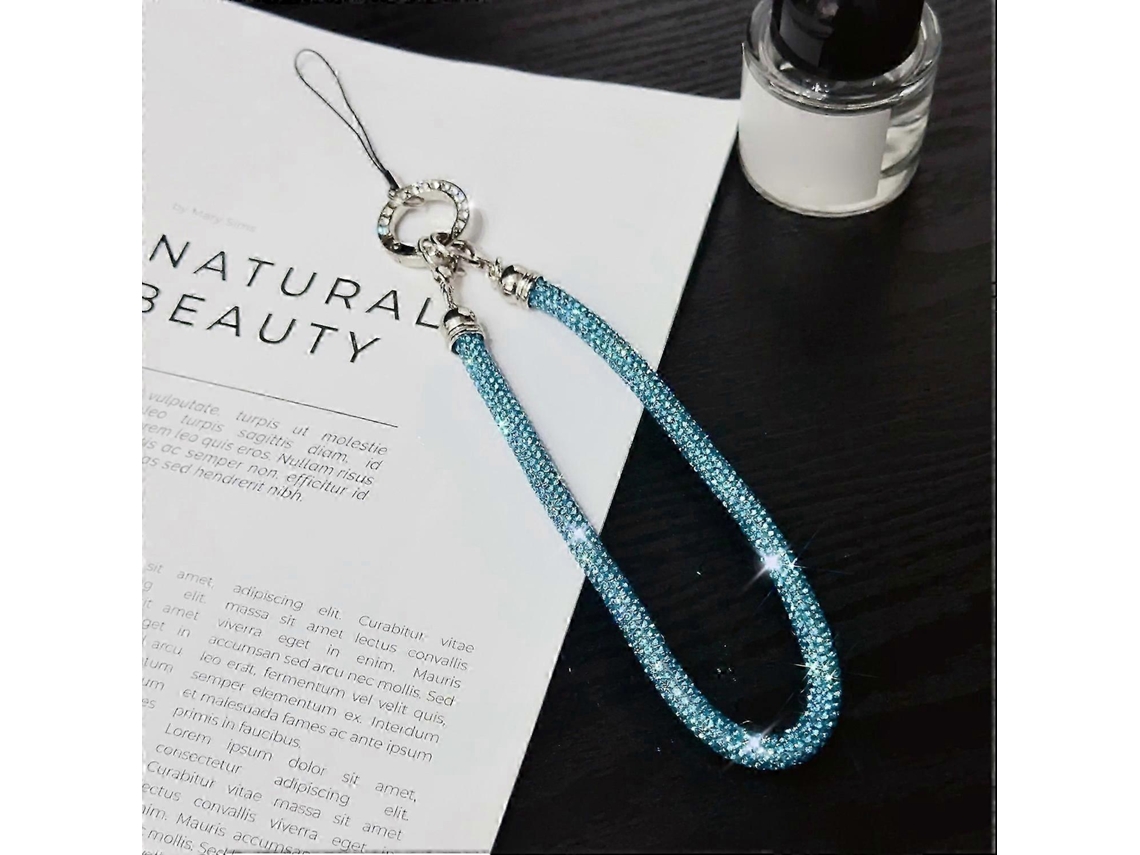 Pulseira Para Celular Com Decoração Brilhante De Strass, Alça De Mão, Comprimento: 25 Cm, Multicolorida.