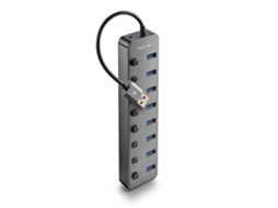Slowmoose NGS iHub 8 Hub USB 3.0 de 8 portas, 5 Gbps, Plug & Play, Preto