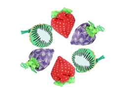 Conjunto De 6 Sacolas Dobráveis ​​em Formato De Frutas Para Compras No Supermercado, Sacolas Reutilizáveis ​​para Legumes E Presentes, Design Dob