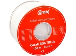 Cabo Coaxial Rg6 Tri Cu Corab Classe A (100m Bobina)