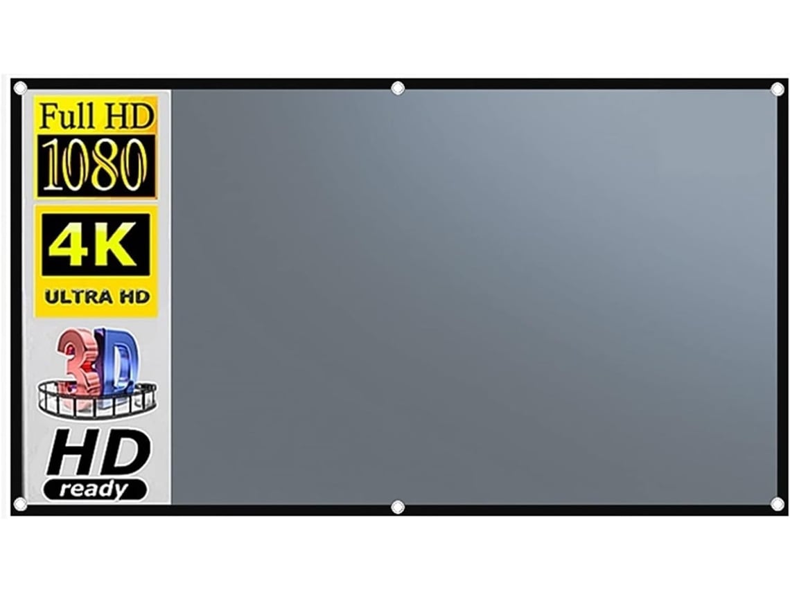 Tela de Projeção 130 Polegadas 16:9 Antirreflexo Portátil