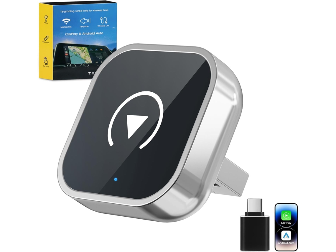 Adaptador Carplay Sem Fio Para Iphone Carplay/android Auto, Mini E Estável