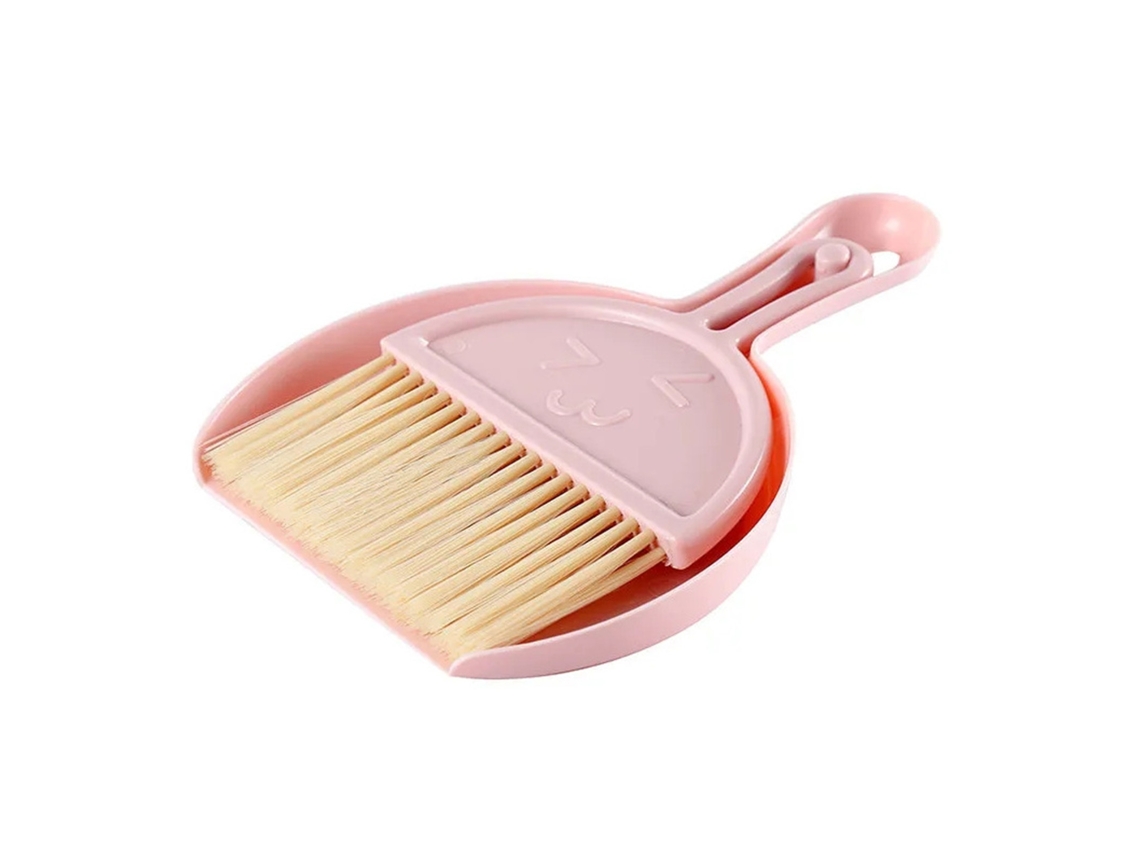Conjunto de vassoura pequena e pá mini portátil para casa mesa teclado com gancho S/MARCA