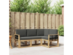 Vidaxl Conjunto De Sofás Para Exterior 4 Pcs Branco E Antracite