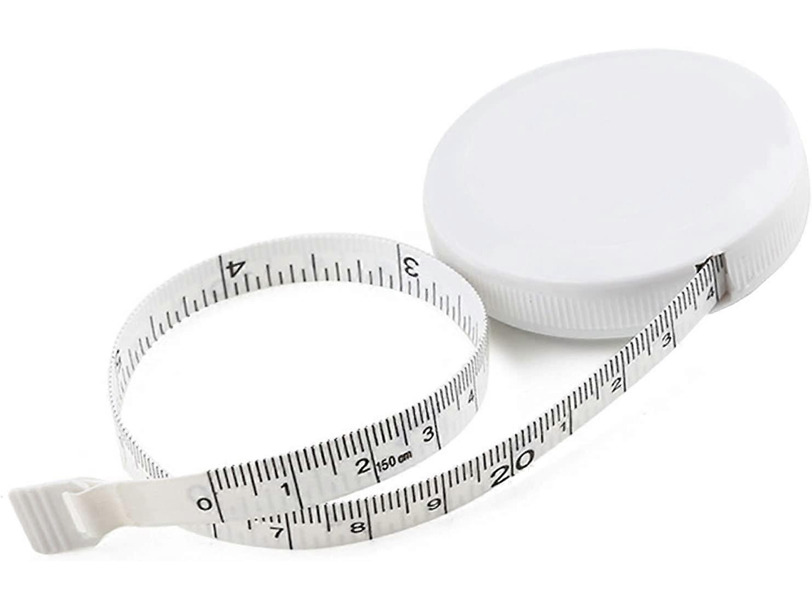 Cinta Métrica de Coser Automática Retráctil, 60 Polegadas/150cm, Branca, 2 Unidades | S/MARCA