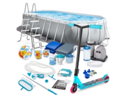Piscina De Jardim Com Estrutura 610 X 305 X 122 Cm 21 Em 1 Intex 26798 Scooter Grátis