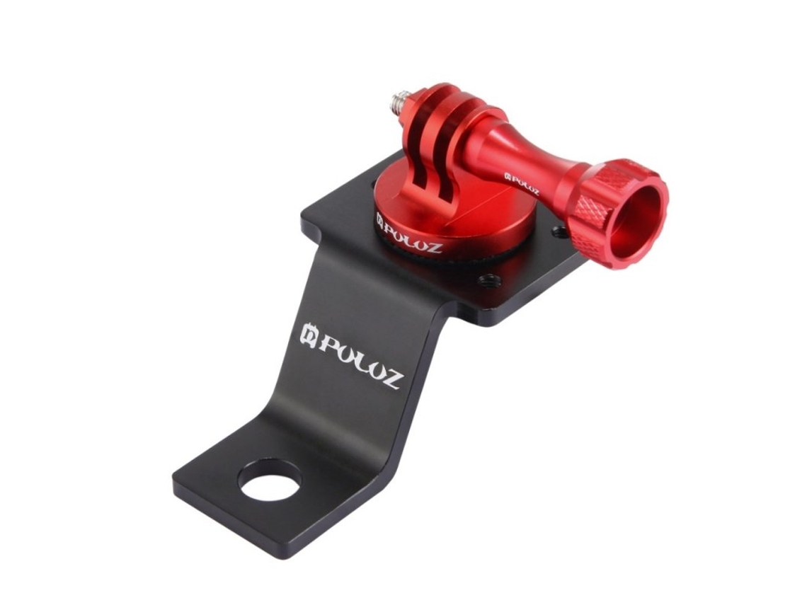 Puluz Liga de Alumínio Motocicleta Suporte Fixo Montagem Tripé Adaptador para Go Pro 5 Session Vermelho
