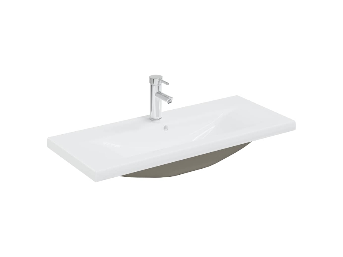Basin, Basins Vidaxl Branco Cerâmica (91 X 39 X 18 Cm)