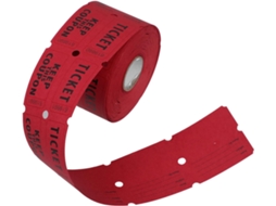 500 Bilhetes Numerados Para Rifas, Rolo Duplo, Vermelho Escuro, Bilhetes De Entrada Perfurados Para Eventos, Campanhas