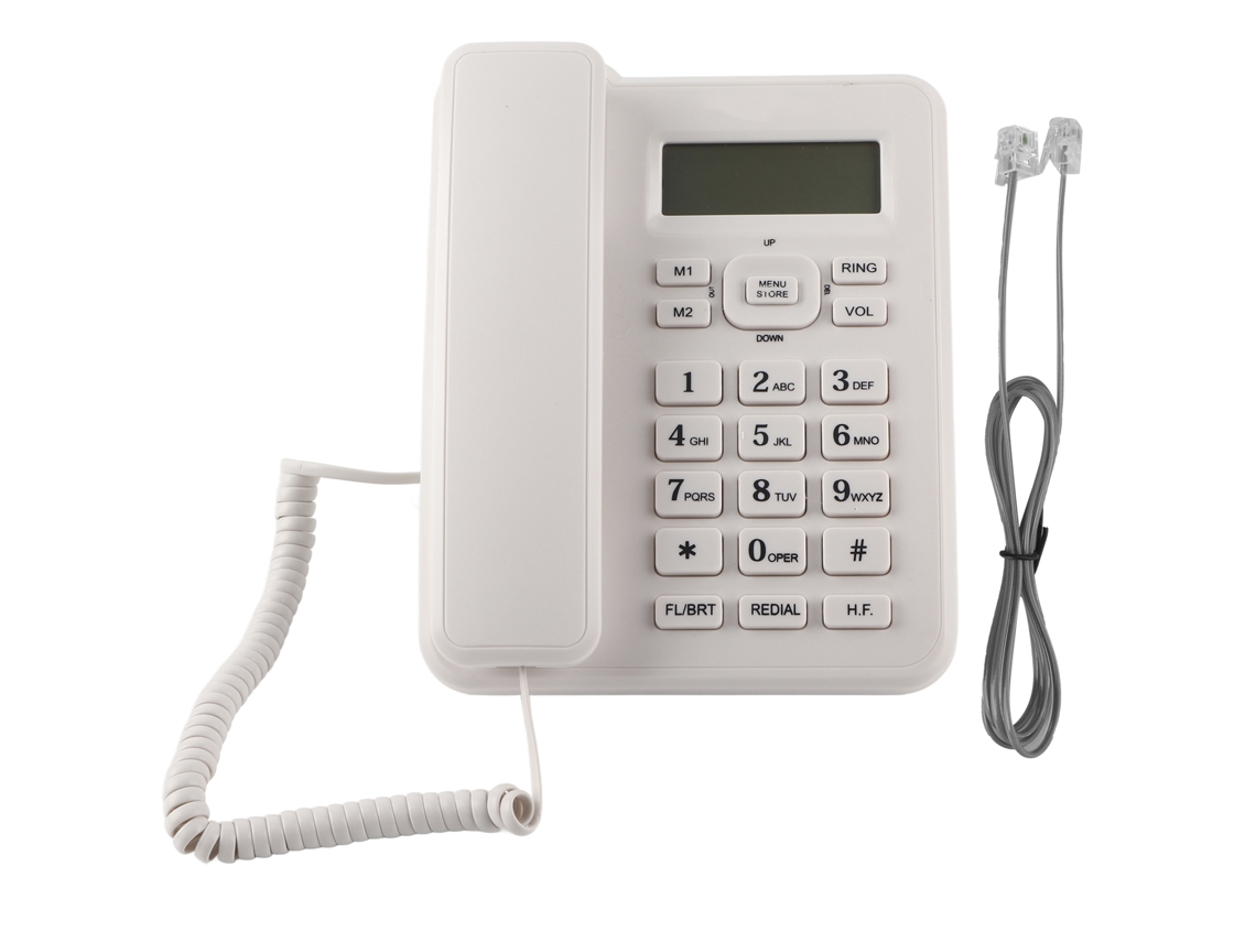 Telefone Fixo Residencial Hotelar Kxt6001cid Branco Com Id Chamada E Alarme 16 Toques