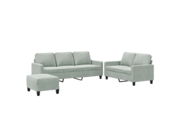 Sofa Set, Sofa Sets Vidaxl Cinzeto Veludo (n/a)