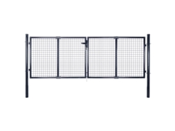 Vidaxl Portão De Jardim Em Tela De Aço Galvanizado 300x75 Cm Cinza