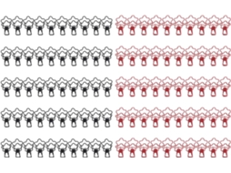 100 Unidades De Prendedores Papel Em Formato Flor, Nas Cores Preto E Vermelho, Com Haste Longa E Vazada Ideais
