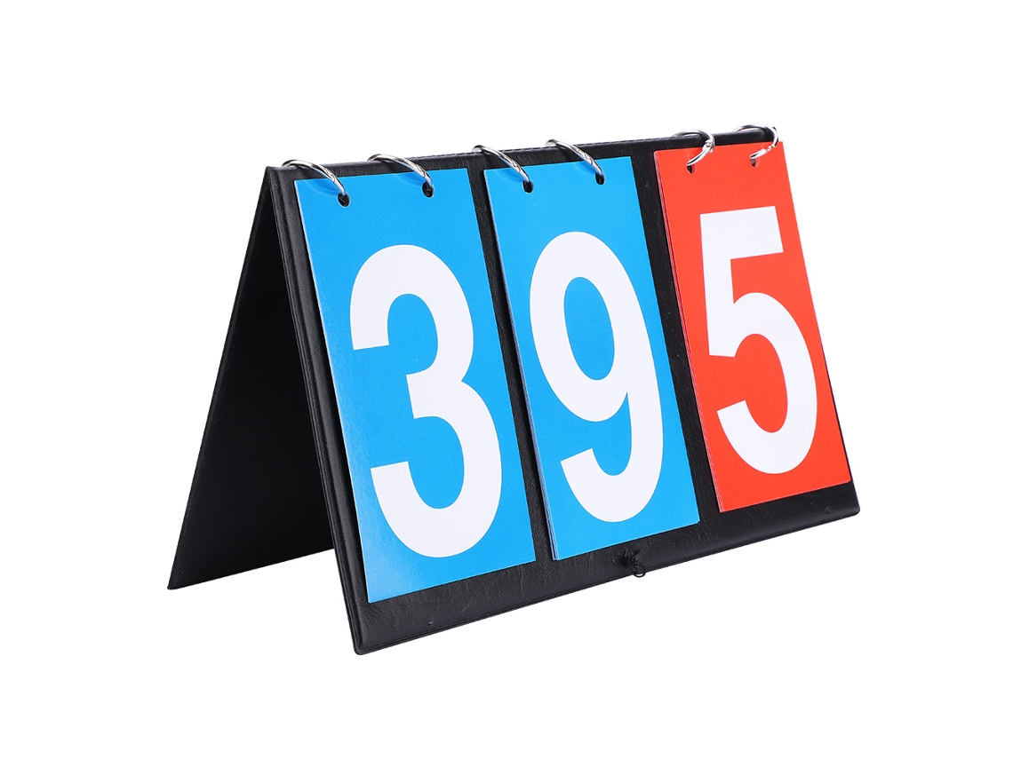 Placar portátil para tênis de mesa e basquete, 3 dígitos, vermelho e azul, S/MARCA