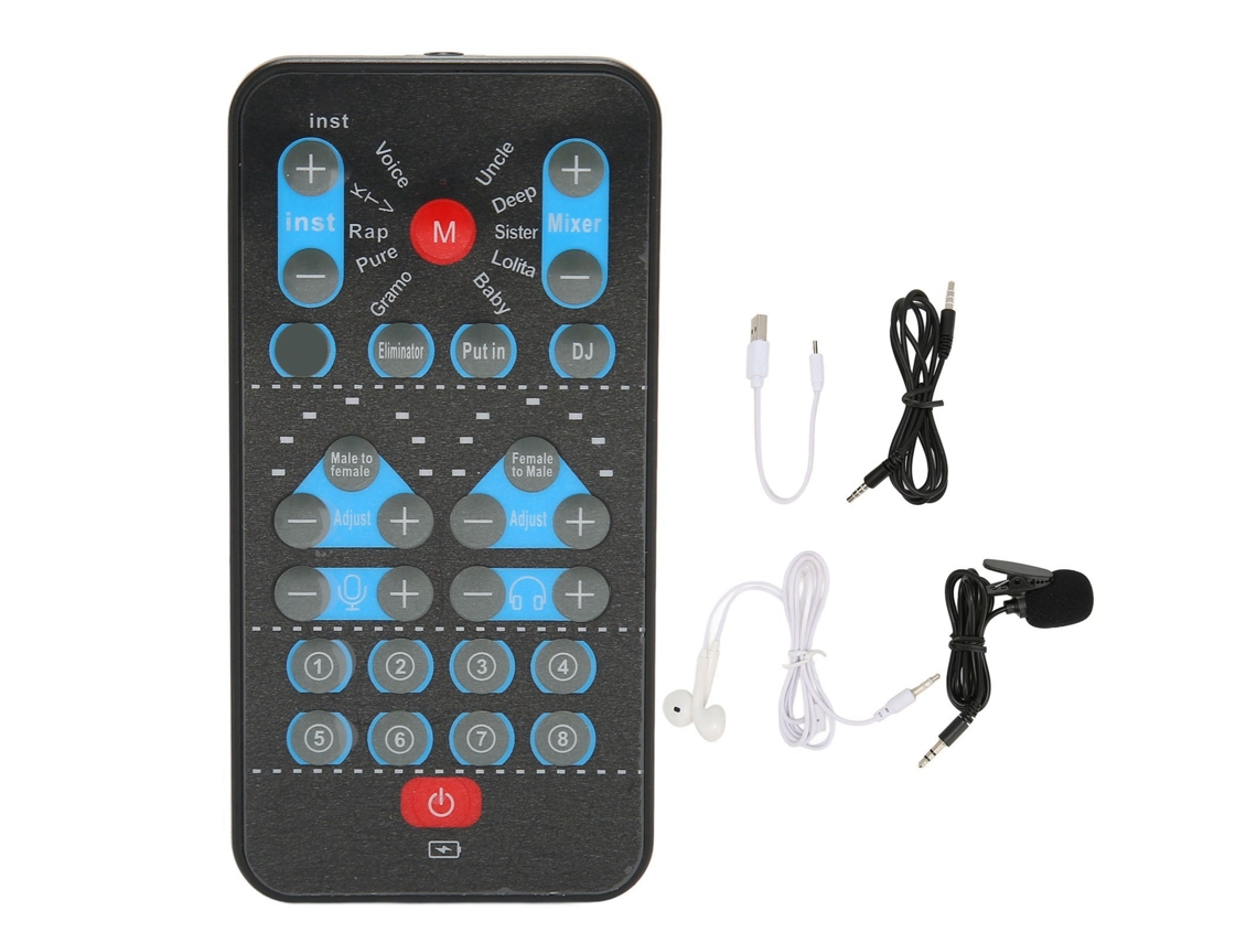 Placa de Som Live LAXISCREED para Games e Karaokê Bluetooth