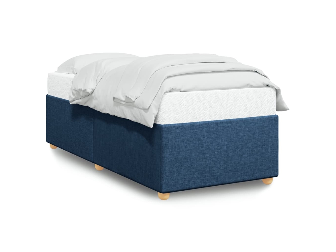 Estrutura de Cama Sem Colchão 100x200 Cm Tecido Azul MAISON EXCLUSIVE