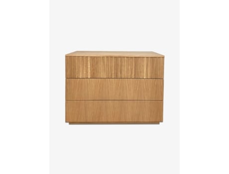 Cómoda Andrea Design Ripado CRISPALMÓVEL Castanho (80x110x50cm)