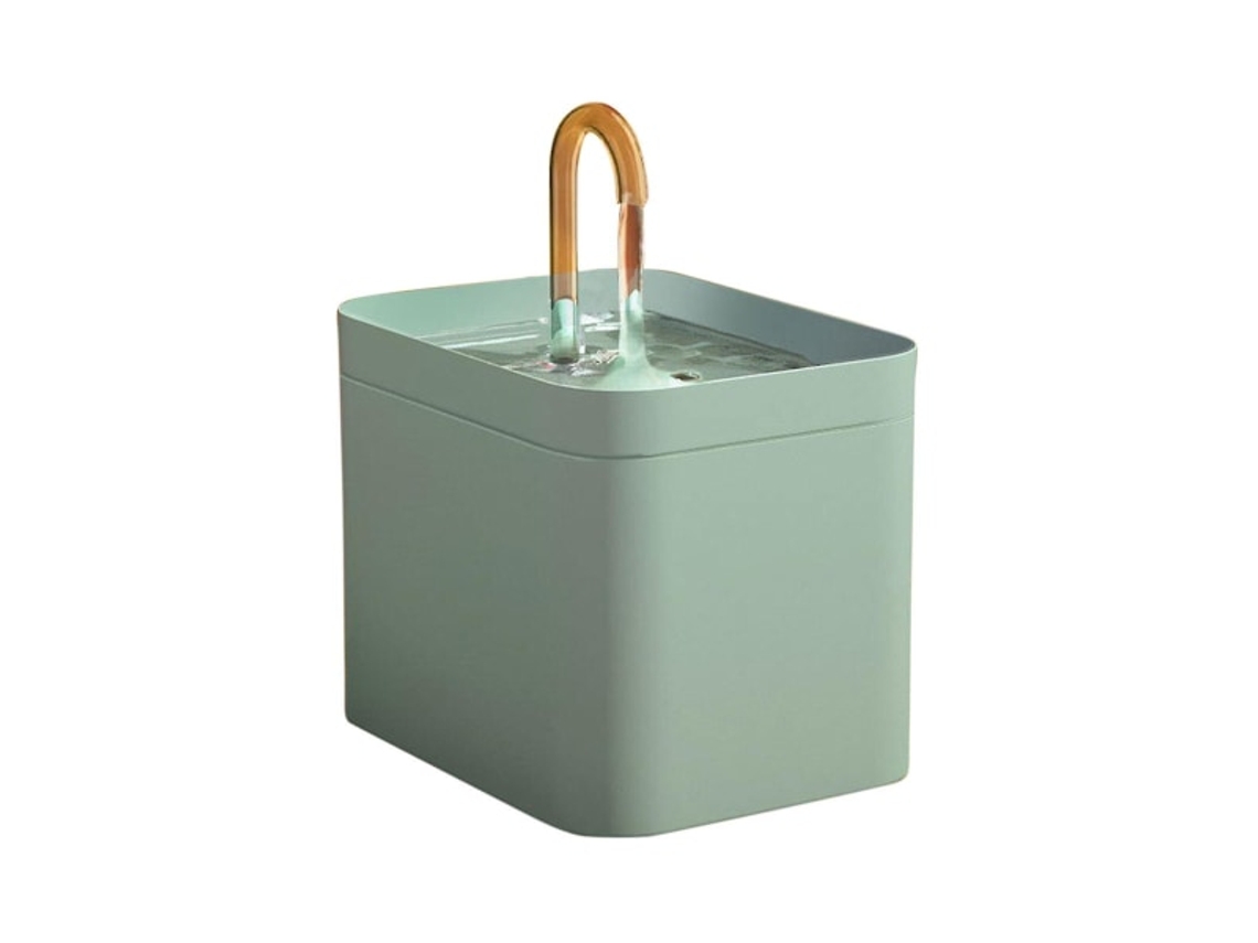 Tigela Portátil Para Água E Alimentos, Capacidade 1,5 L, Com Ajuste Automático, Acabamento Verde, Para Refeições E Hidratação Diária