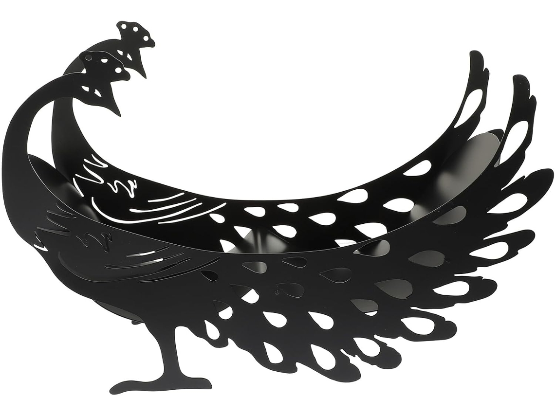 Porta-papel Higiênico Em Formato De Pavão Preto, Estável E Criativo, Decorativo.