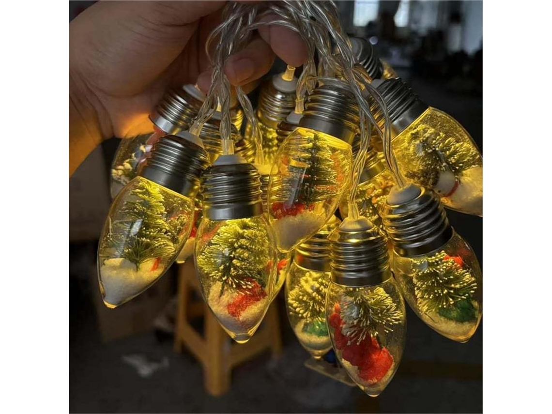 Luzes De Natal Para Interiores, 1m, 2m E 3m, Com Papai Noel,