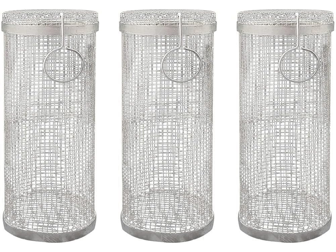 Conjunto De 3 Peças De Cestas Portáteis De Aço Inoxidável Para Churrasco, Utensílios Para Churrasco, Gokoco