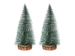 Mini Árvores de Natal Árvores com Base de Madeira Árvores de Mesa de Natal para Decoração de Natal para Cozinha Doméstica 35Cm