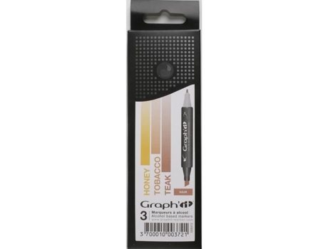 Conjunto de 3 marcadores de álcool Graphit - Gradient Hair - Graphit