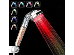 Ducha Led com 7 Cores, Economia de Água e Alta Pressão, Filtro de Íons Negativos, Instalação Sem Ferramentas