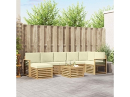 Vidaxl Conjunto De Sofás Para Exterior 8 Unid. Branco E Creme